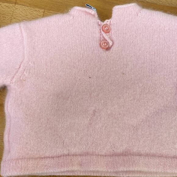 Soft Pink Mongolian Cashmere Baby Girl sweater 3months Old World Linens - Picture 9 of 9